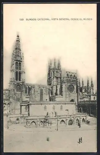 AK Burgos, Catedral, Vista general desde el Museo