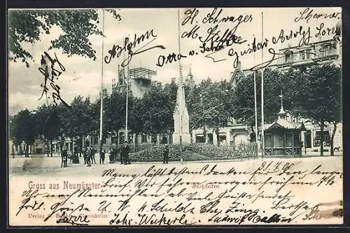 AK Neumünster, Grossflecken mit Kirche im Bau