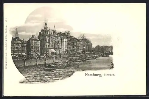 AK Alt-Hamburg, Dovenfleth mit Ufer-Panorama