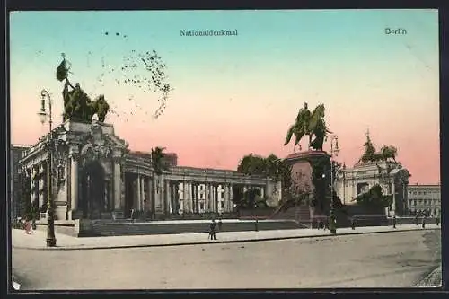 AK Berlin, Nationaldenkmal mit Strasse