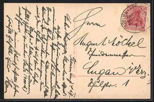 AK Auerbach / Vogtland, Ortsansichten: Falkenstein, Treuen, Rodewisch und Lengenfeld