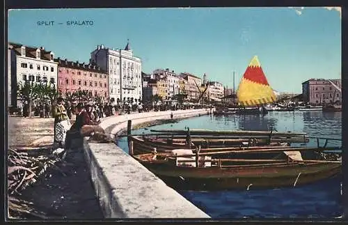 AK Split, Spalato, Uferpromenade