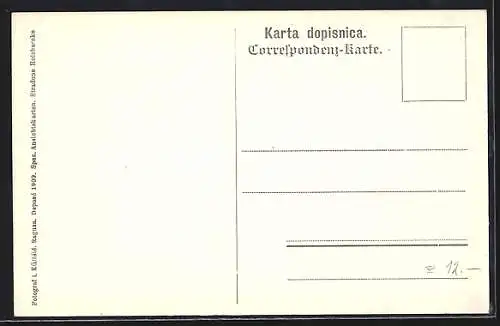 AK Ragusa, Denkmal auf dem Gundulic-Platz