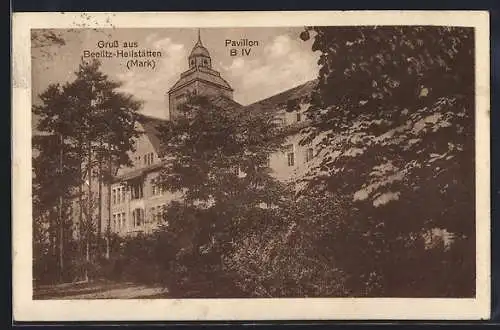 AK Beelitz-Heilstätten /Mark, Partie am Pavillon B IV