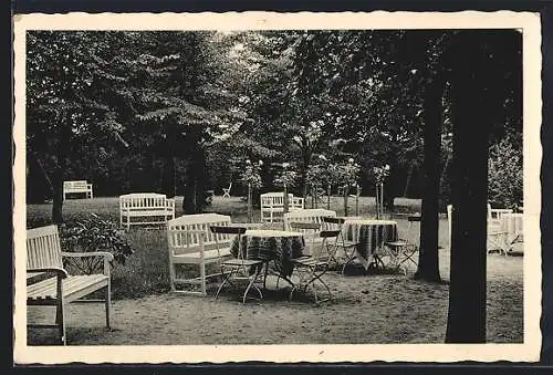 AK Bad Hüsede /Wittlage, Gasthaus v. E. Meyerskötter, Gartenplätze