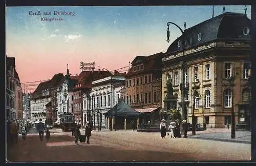 AK Duisburg, Passanten in der Königstrasse