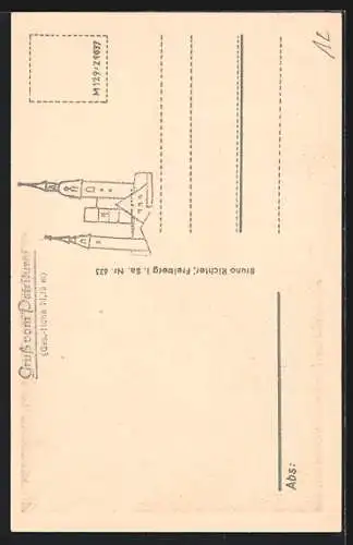 AK Freiberg-Halsbrücke / Sachsen, Ortsansicht mit Schornstein aus der Vogelschau