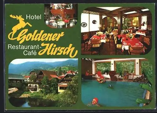 AK Forbach /Murgtal, Hotel Restaurant Goldener Hirsch, Schwarzwaldtälerstrasse