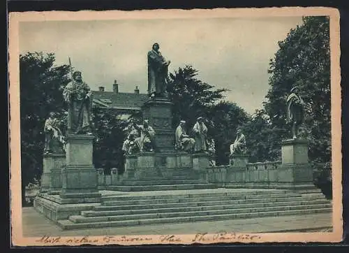 AK Worms a. Rh., Lutherdenkmal