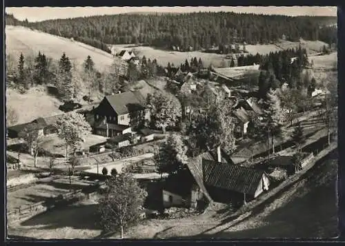 AK Johanngeorgenstadt /Erzgeb., Ortteil Unterjugel aus der Vogelschau