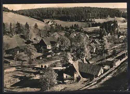 AK Johanngeorgenstadt /Erzgeb., Ortteil Unterjugel aus der Vogelschau