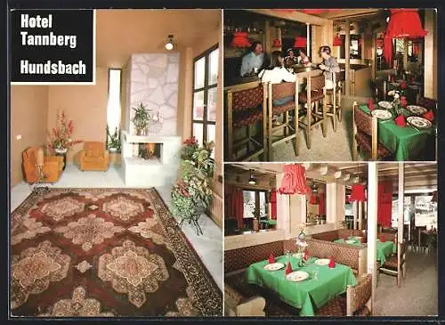 AK Hundsbach /Forbach, Hotel Tannberg, Innenansicht, Gasthaus