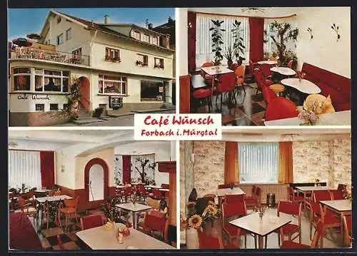 AK Forbach im Murgtal / Schwarzwald, Café-Restaurant Wunsch, Mehrfachansicht