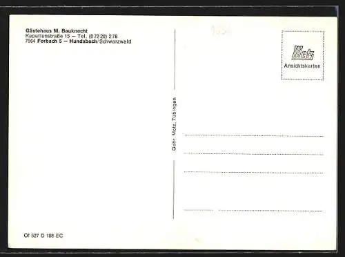 AK Forbach-Hundsbach /Schwarzwald, Pension Gerbes, Kapellenstrasse 15