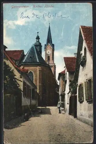 AK Germersheim, an der kathol. Kirche