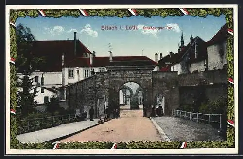 AK Bitsch, Strasse am Strassburger Tor