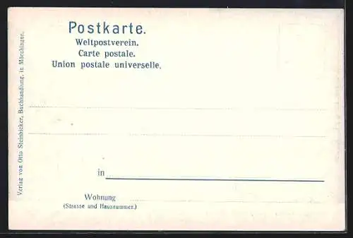 AK Mörchingen, Marktplatz mit Rathaus