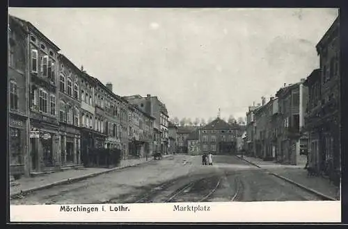 AK Mörchingen i. Lothr., Partie auf dem Marktplatz