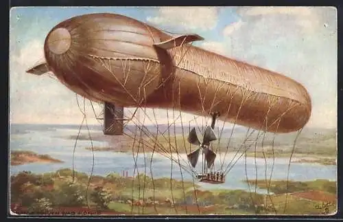 AK Motor-driven War Airship, Luftschiff, Zeppelin