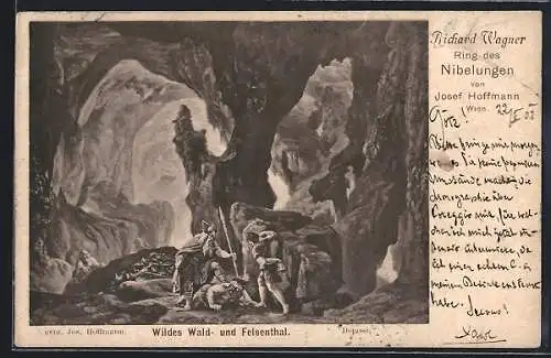 AK Bayreuth, Ring der Nibelungen, Wildes Wald- und Felsenthal, Richard Wagner