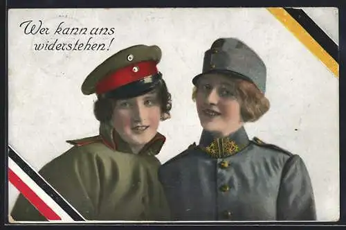 AK Frauen in den Uniformen des Zweibunds