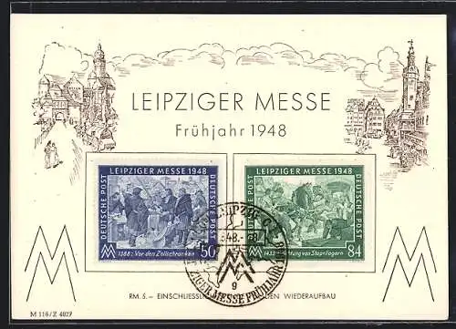 AK Leipzig, Ortsansicht zur Leipziger Messe 1948