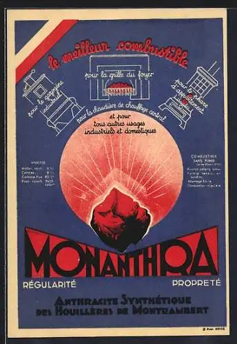 AK Monanthra, Anthracite Synthétique des Houillères de Montrambert, Le meilleur combustible