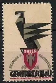 Reklamemarke Trier, Gewerbeschau 1925, stilisierter Adler