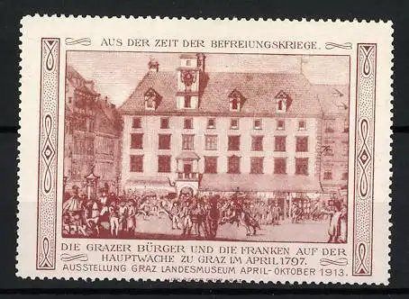 Reklamemarke Graz, Die Grazer Bürger und die Franken, Hauptwache 1797