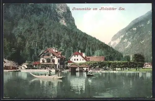 AK Hallstatt, Gasthaus Gosaumühle am Hallstätter See