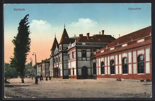 AK Szolnok, Palyaudvar, Bahnhof