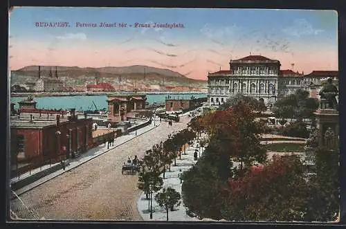 AK Budapest, Blick auf den Franz Josefsplatz