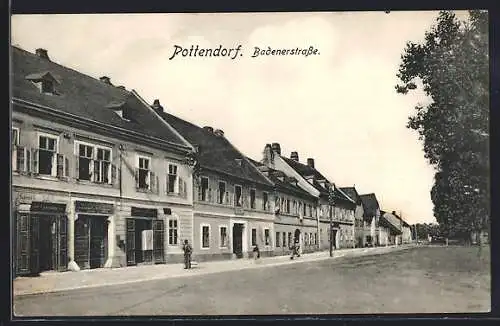 AK Pottendorf, Abendstimmung in der Badenerstrasse