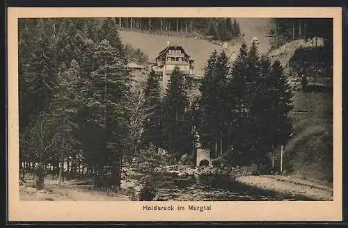 AK Forbach, Hotel Holdereck, Partie im Murgtal