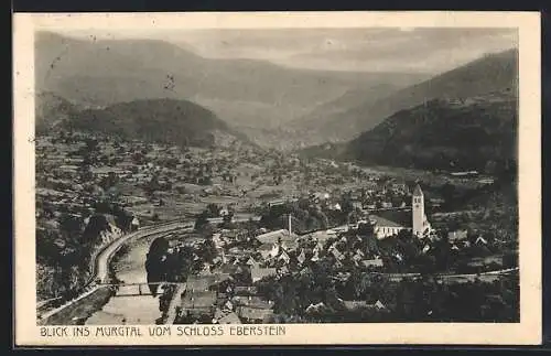 AK Gernsbach / Murgtal, Blick vom Schloss Eberstein