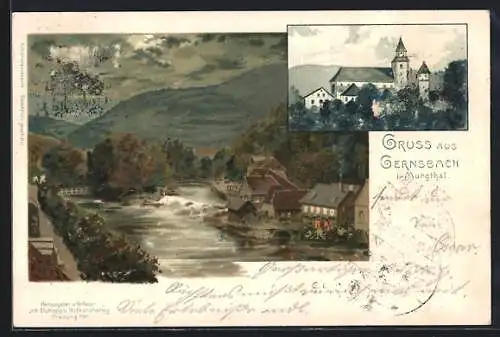 Lithographie Gernsbach, Gesamtansicht