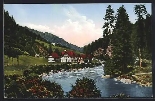 AK Kirschbaumwasen / Murgtal, Hotel Kurhaus Waldeck mit Gasthaus