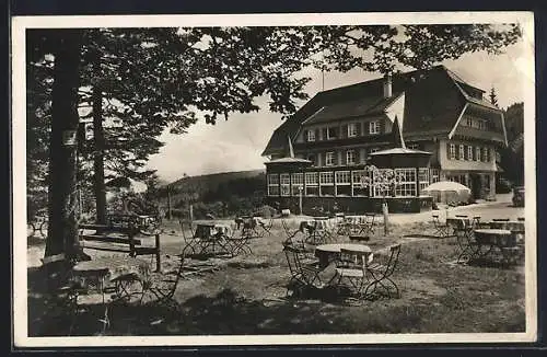 AK Bermersbach / Baden, Hotel Rote Lache mit Garten