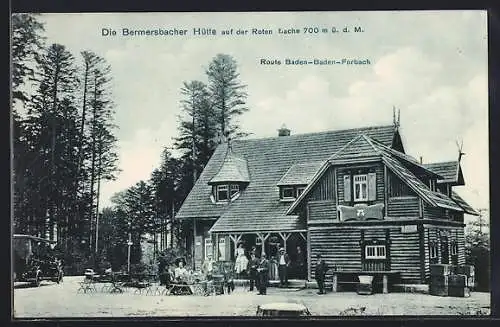 AK Forbach, Bermersbacherhütte auf der Roten Lache