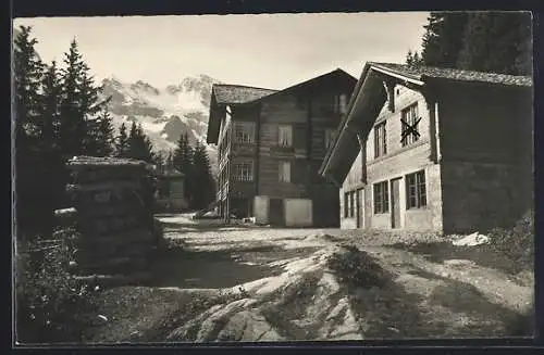 AK Lauterbrunnen, Auffahrt zum Berg-Hotel Tschingelhorn am Obersteinberg