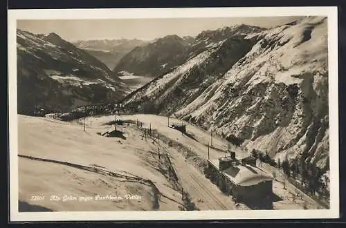 AK Alp Grüm, Bahnhof im Schnee