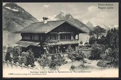 AK Beckenried, Ermitage Isabelle Kaiser am Vierwaldstättersee