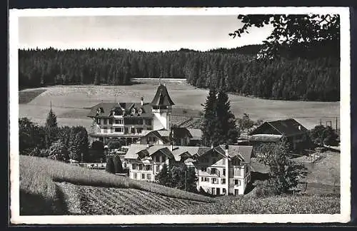 AK Linden, Schlegwegbad vom Waldrand gesehen