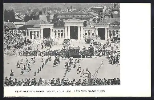 AK Vevey, Fête des Vignerons 1905, Les Vendangeurs