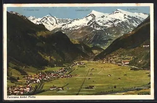 AK Ambri Piotta, Panorama mit P. Rotondo, Lucendo und S. Gottardo