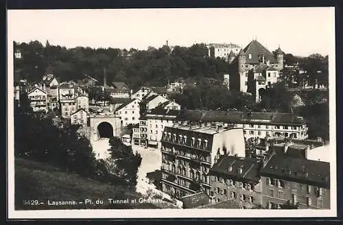 AK Lausanne, Pl. du Tunnel e Chateau