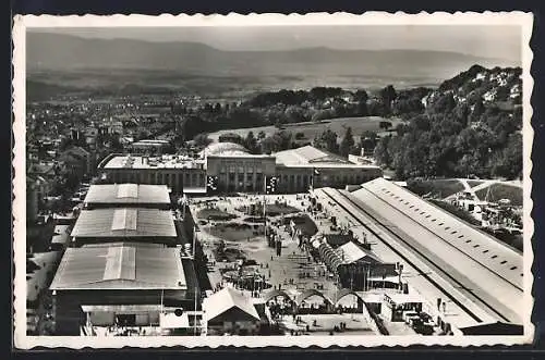 AK Lausanne, Comptoir Suisse 1954, Ausstellungsgelände aus der Vogelschau