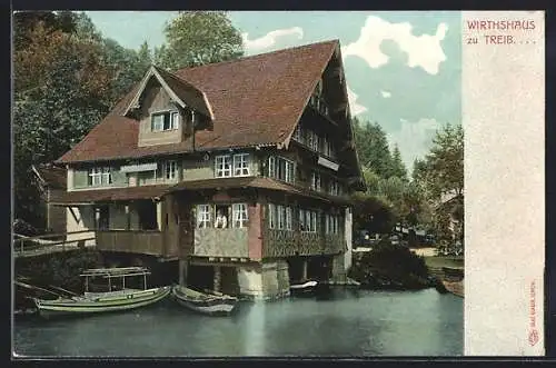 AK Treib, Wirtshaus am See, Ruderboote