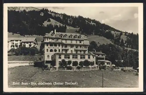 AK Adelboden /Berner Oberland, Blick zum Hotel Beau-Site