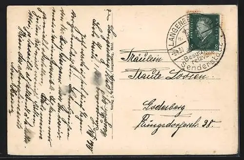 AK Langenberg /Rhld., Totalansicht mit Sender und Hordthaus